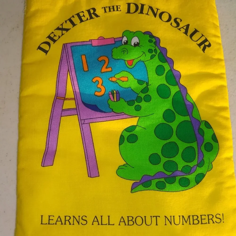 Dexter the Dinosaur Learns all About Numbers Fabric Panel Cloth book